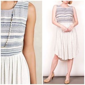 Anthropologie Sabado Blue Dolan Left Coast Sleeveless Dress, Made in USA Size M